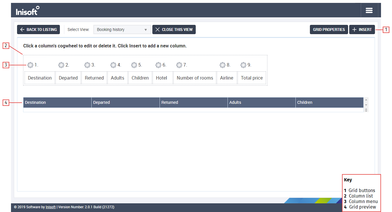 Screenshot of the interface for designing grids Screenshot of the interface for designing grids