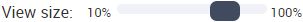 The size slider in the Script Designer